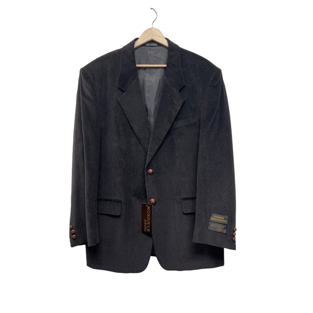 Monsieur Adolfo NWT Black Corduroy Blazer
